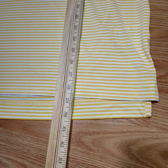 Footjoy FJ Shirt Lot Mens XL Red White - yellow Stripe Golf Performance Stretch - Picture 7 of 16